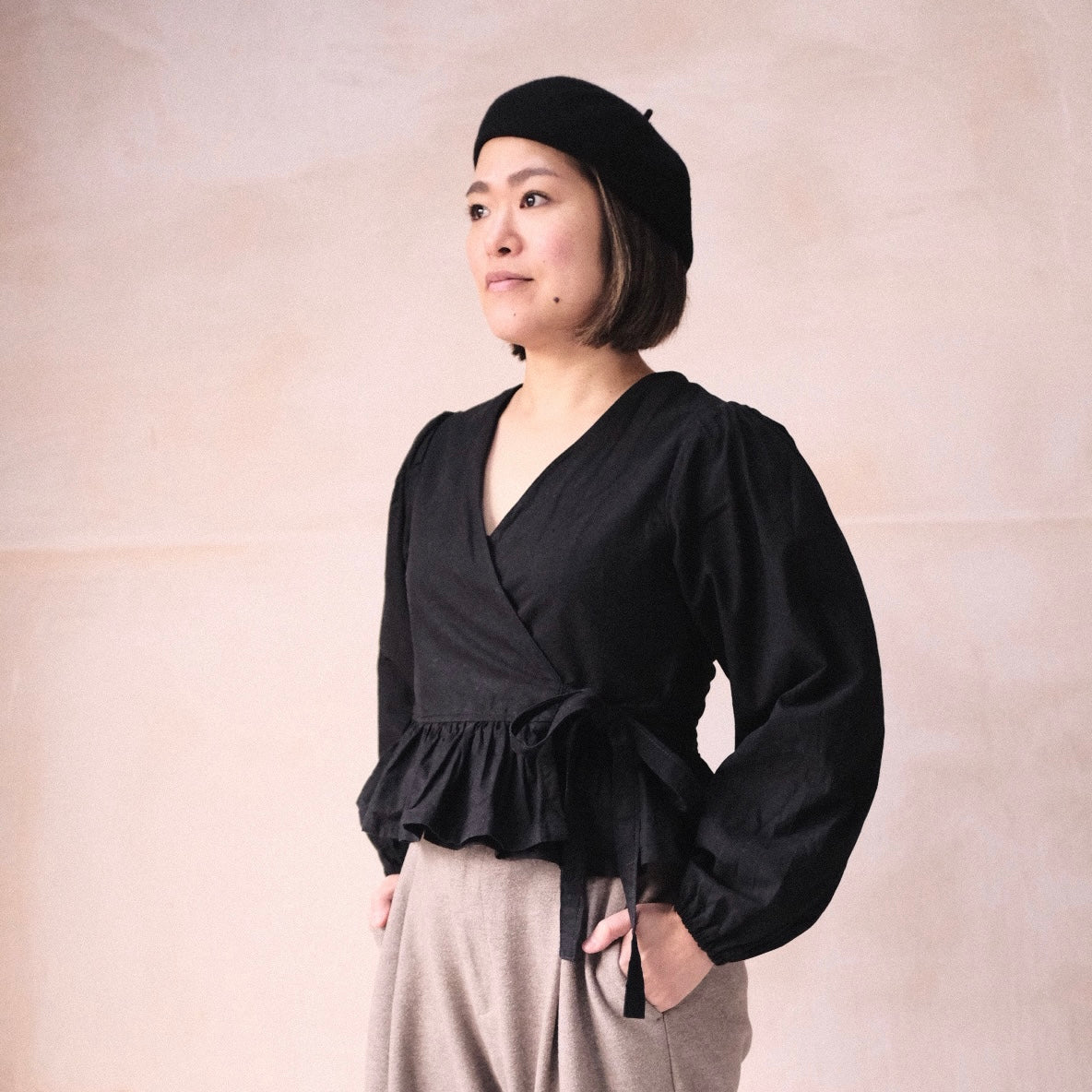 Heather Wrap Blouse in Sustainable Cotton