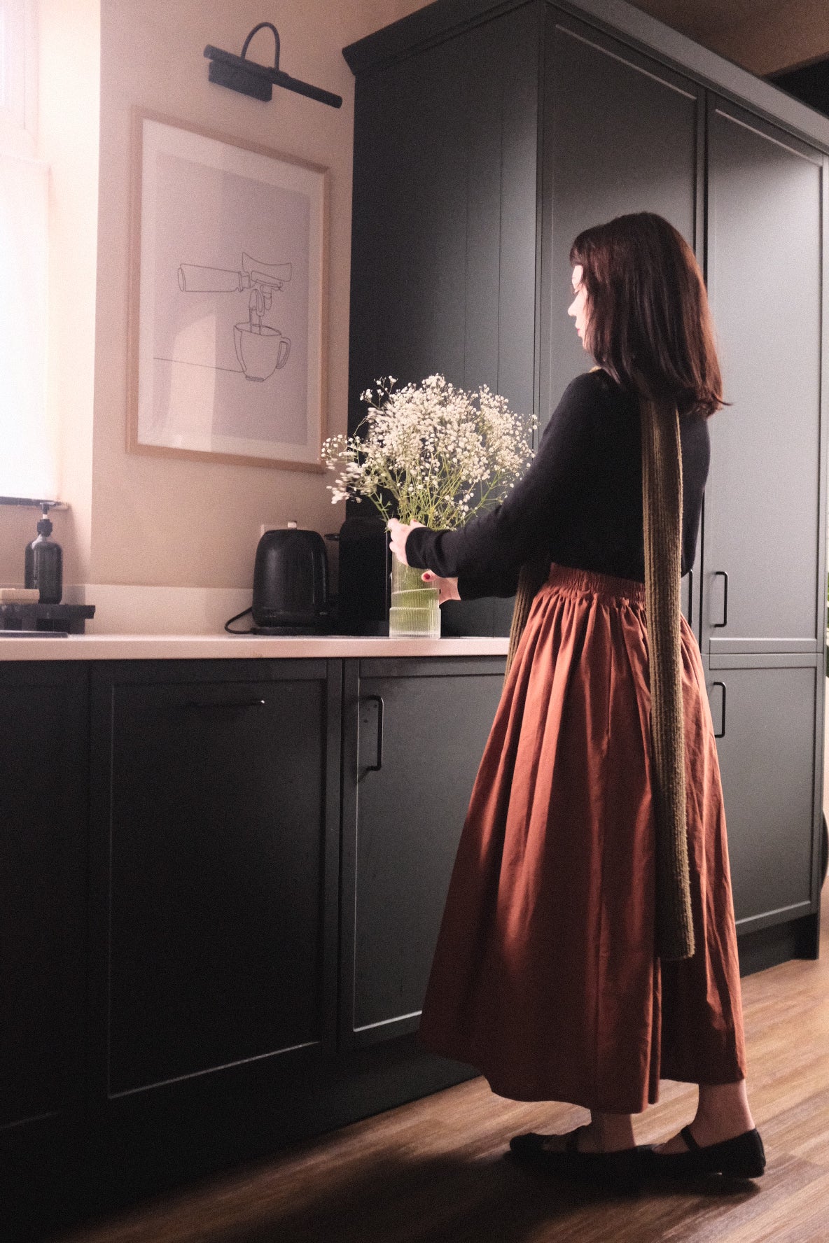 Bloom Midi Skirt in Sustainable Cotton Fabric