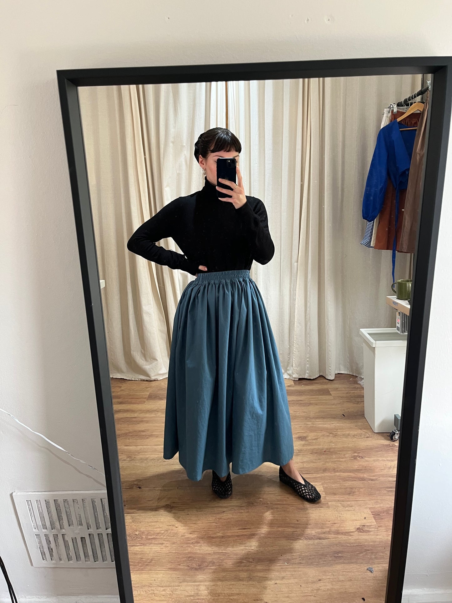 Bloom Midi Skirt in Sustainable Cotton Fabric