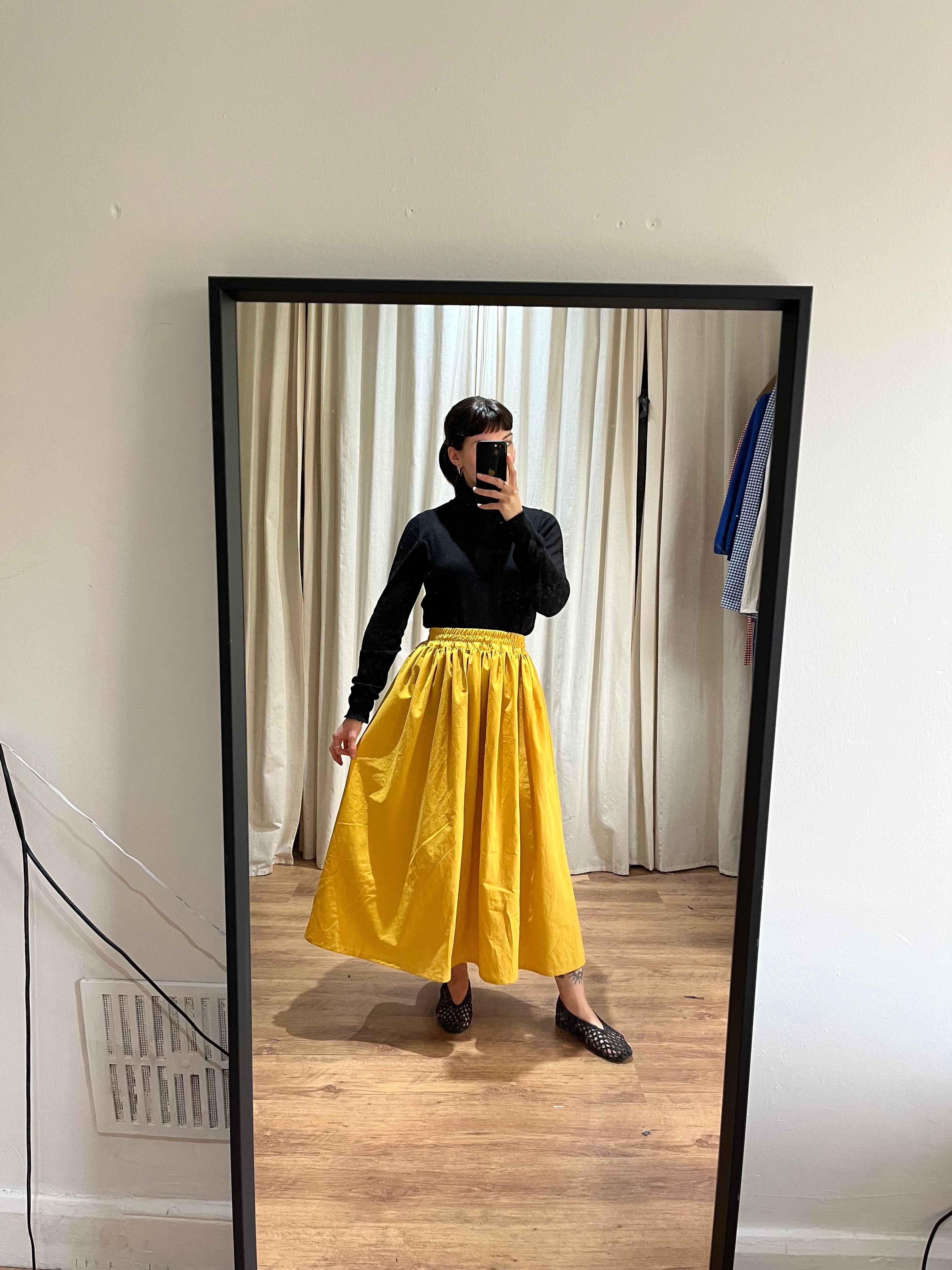 Bloom Midi Skirt in Sustainable Cotton Fabric