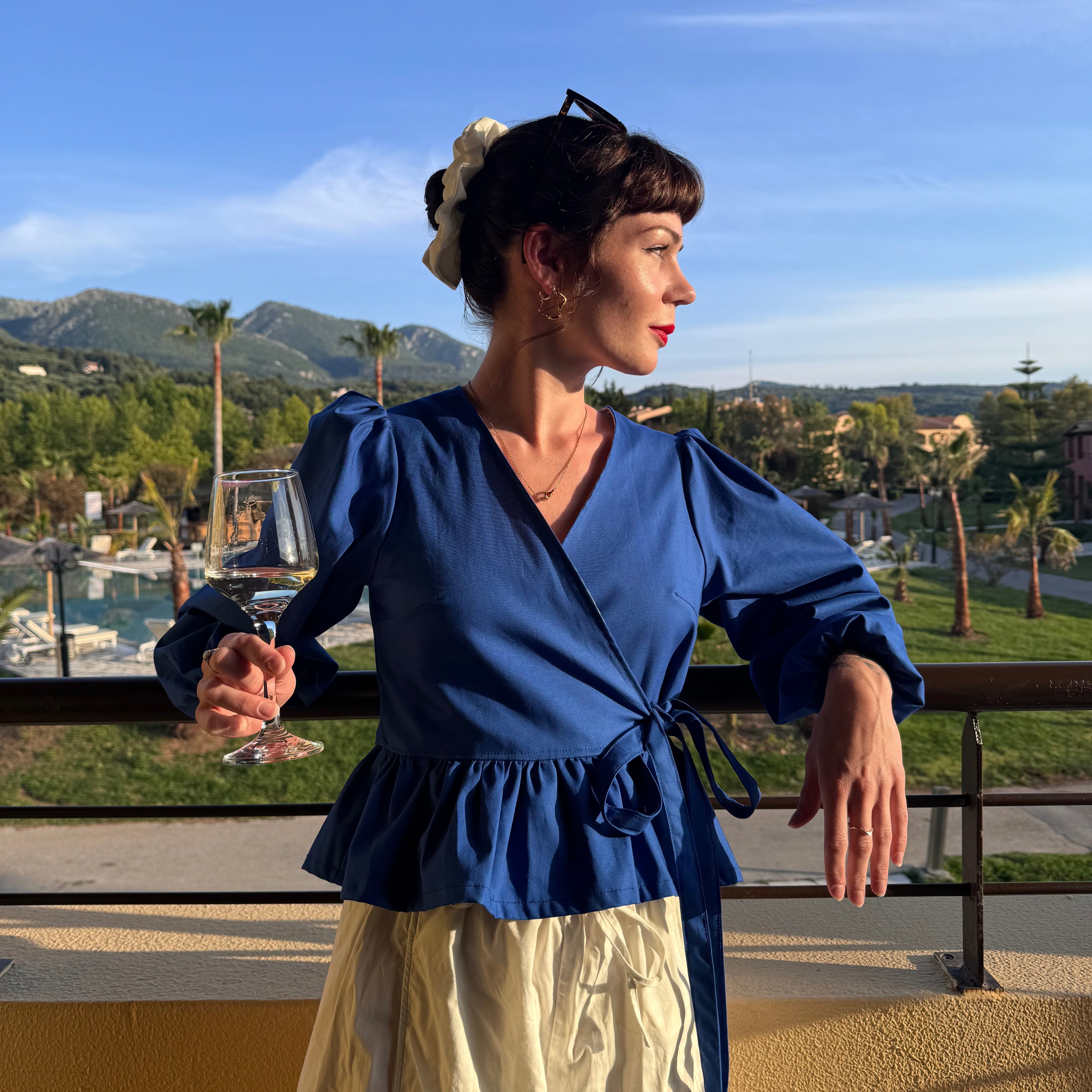 *Limited Edition Fabrics* Heather Wrap Blouse