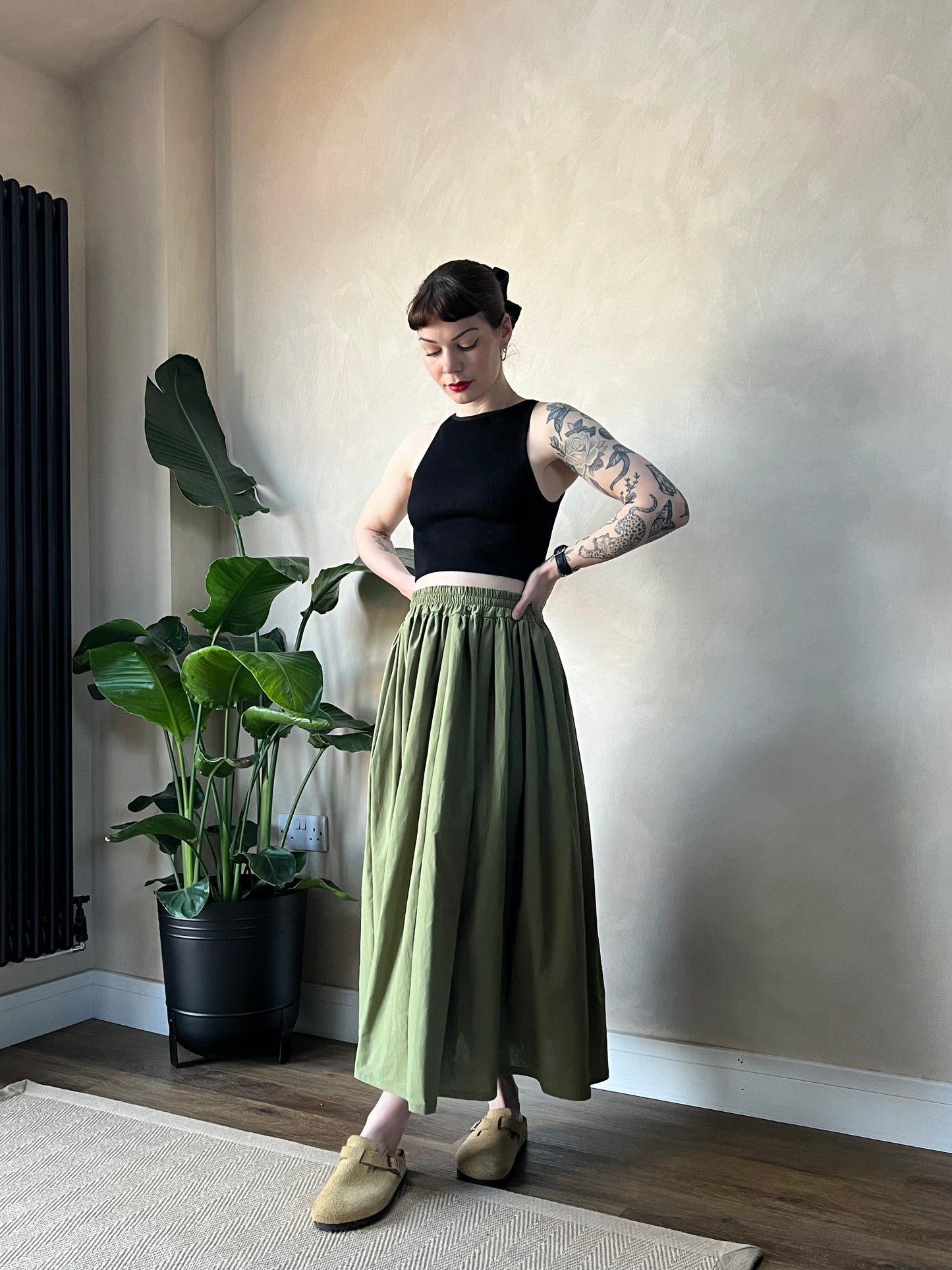 Bloom Midi Skirt in Sustainable Cotton Fabric