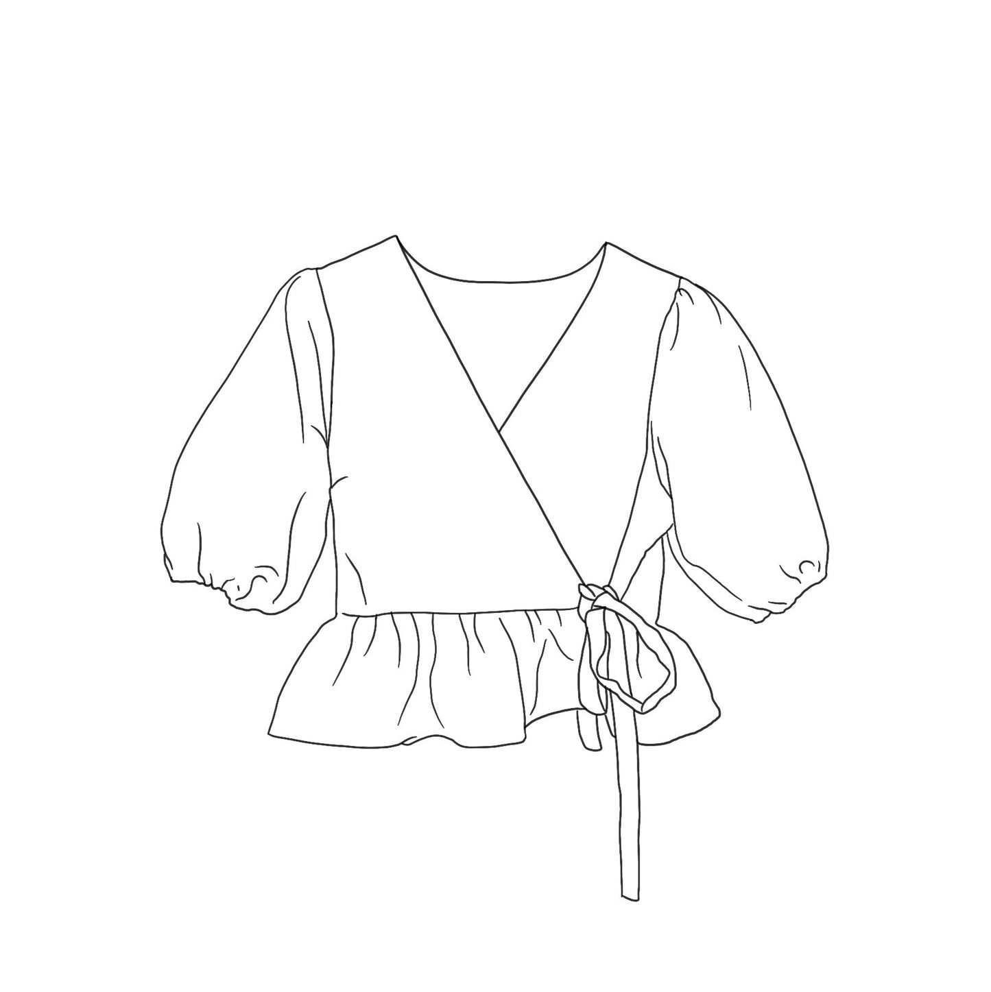 Heather Wrap Blouse in Sustainable Cotton