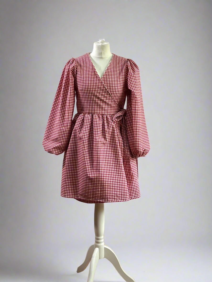 Ready to ship - The Heather Dress in Mini Red Gingham Size 8
