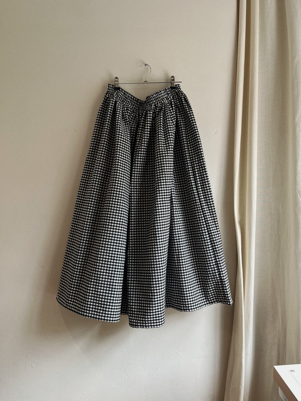 Ready to ship - The Bloom Skirt in Black Gingham Size 12