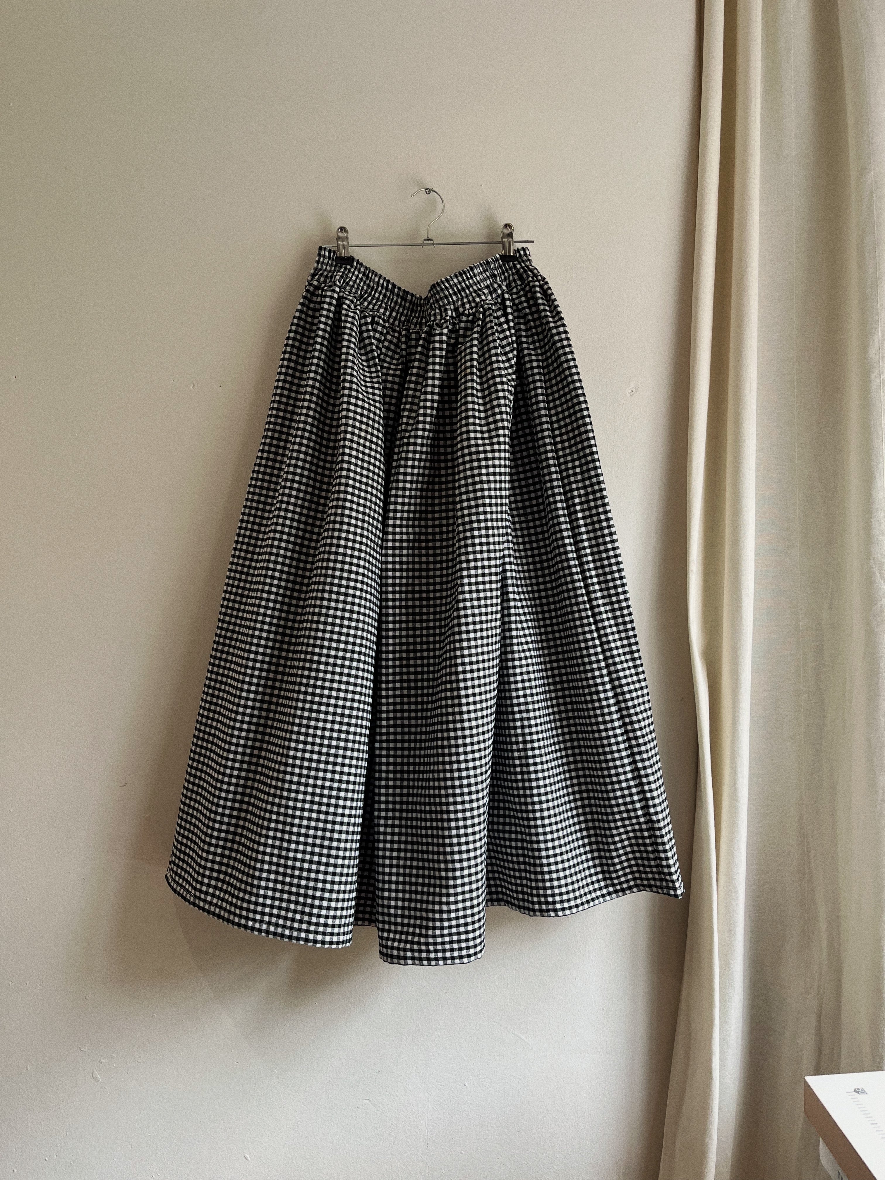 Ready to ship - The Bloom Skirt in Black Gingham Size 12