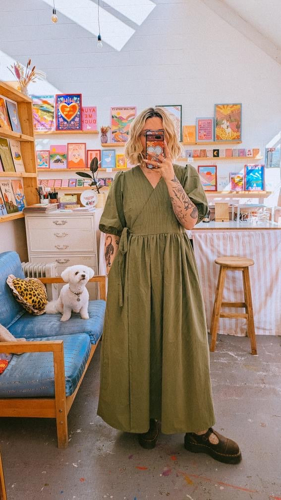 Heather Wrap Dress in Sustainable Cotton