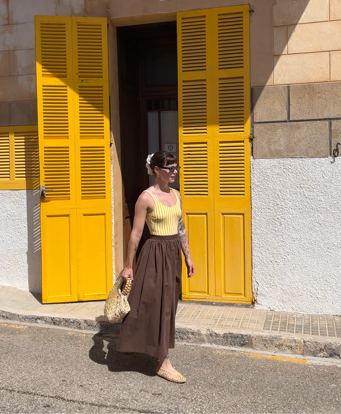 Bloom Midi Skirt in Sustainable Cotton Fabric