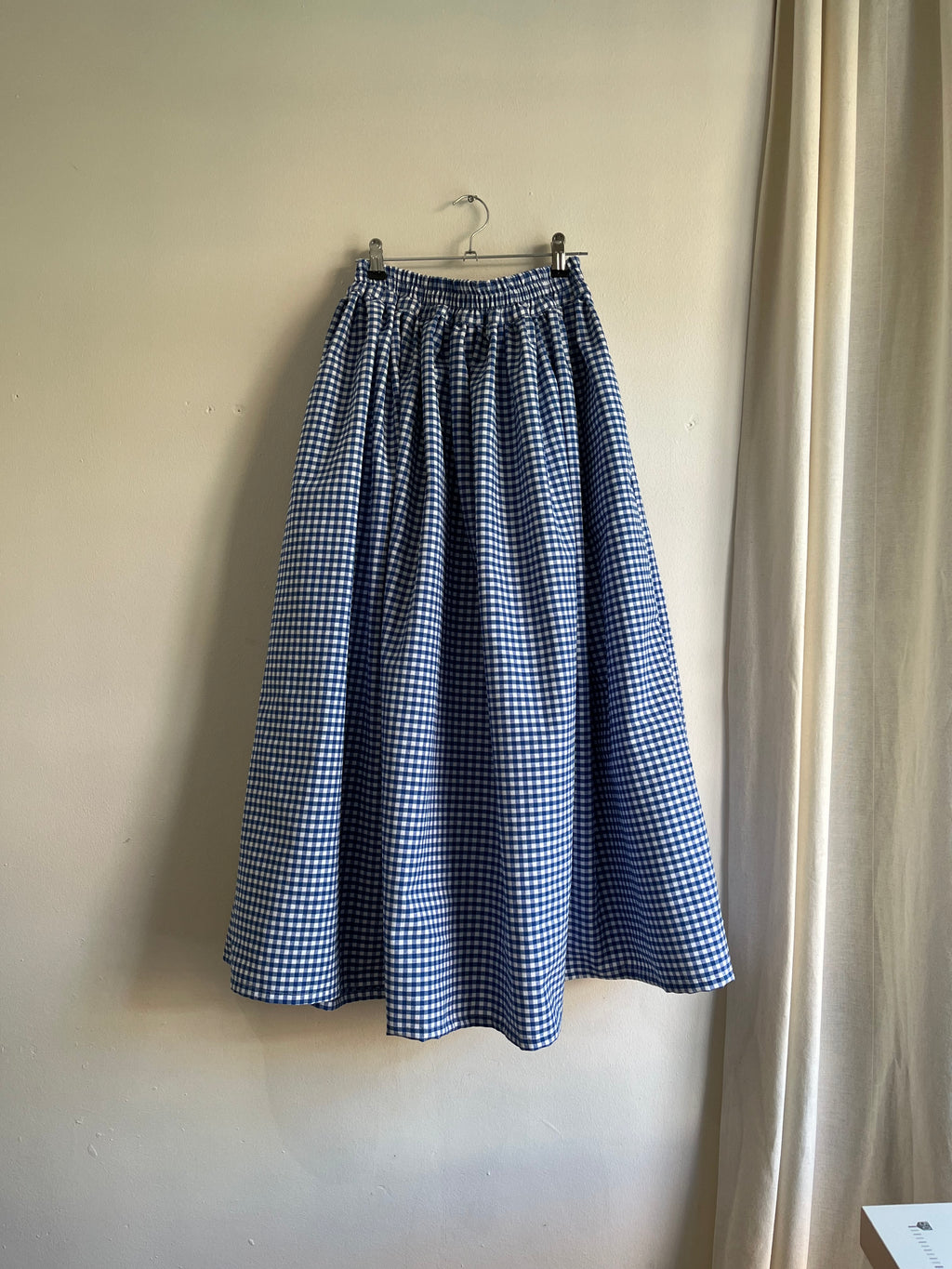 Ready to ship - The Bloom Skirt in Blue Gingham Size 8