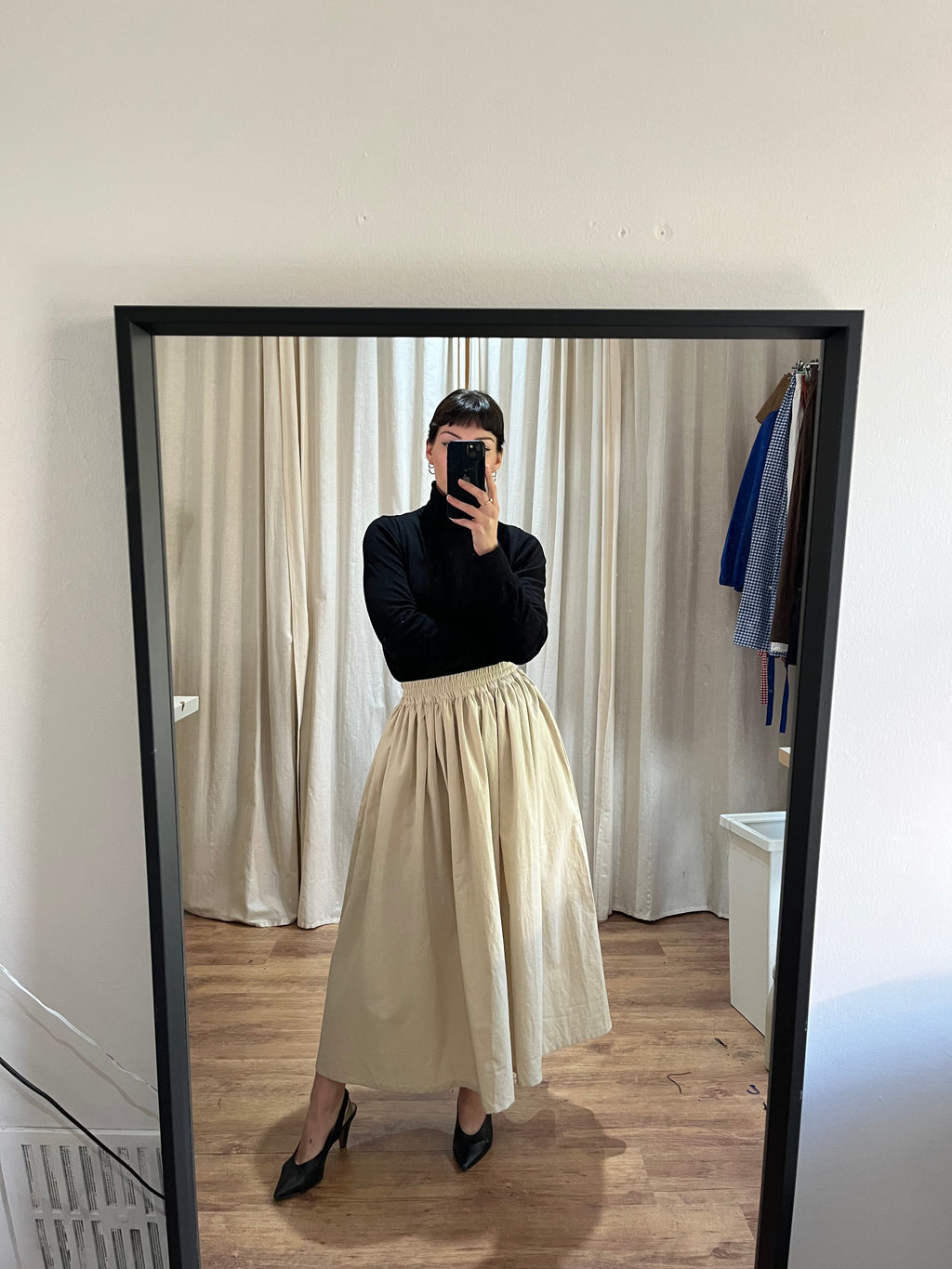 Bloom Midi Skirt in Sustainable Cotton Fabric