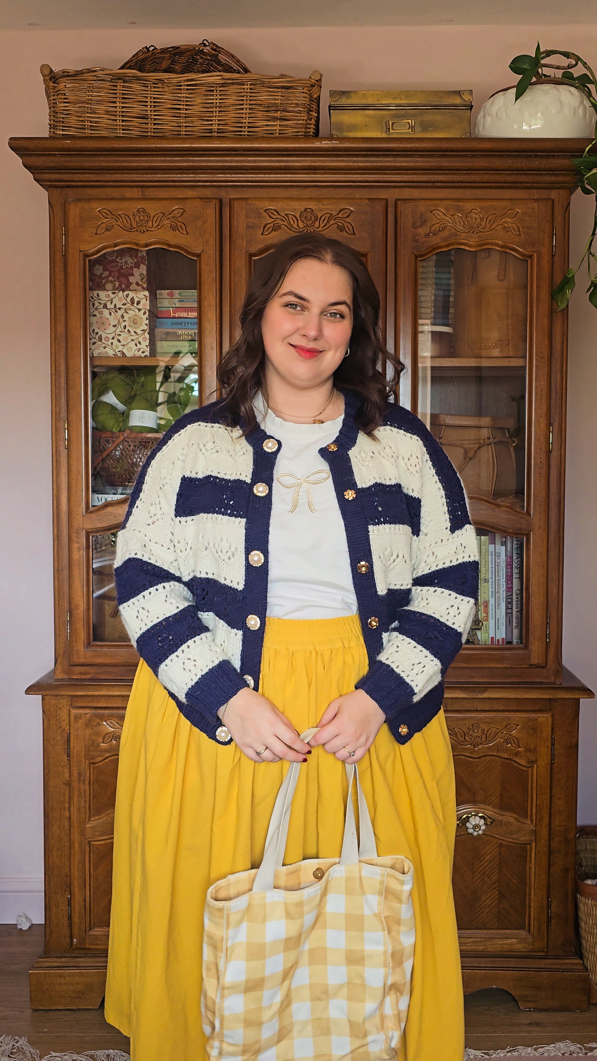 Handmade Bloom Midi Skirt in Sustainable Cotton Fabric