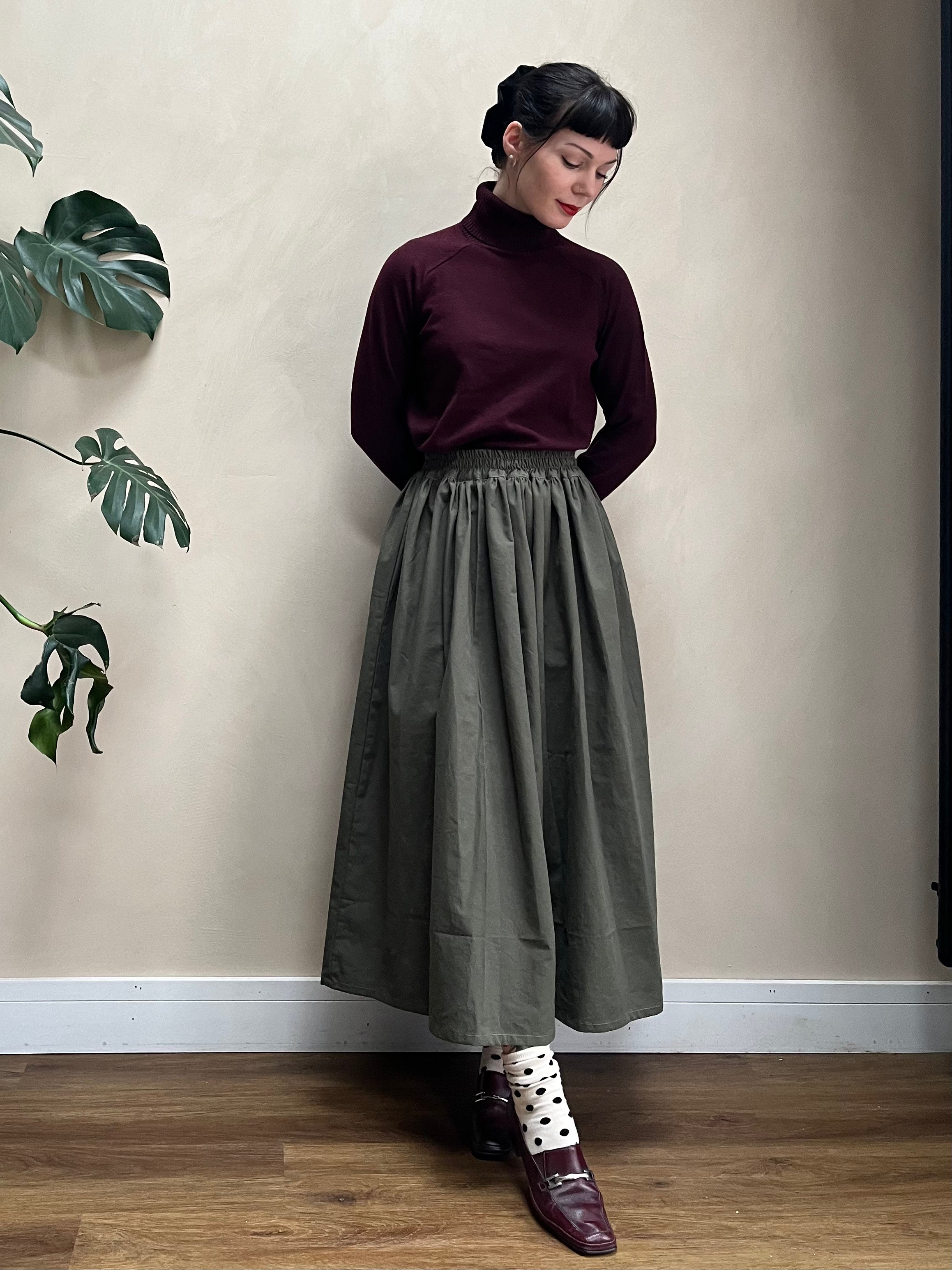 Made To Order - Bloom Midi Skirt in Sustainable Cotton Fabric