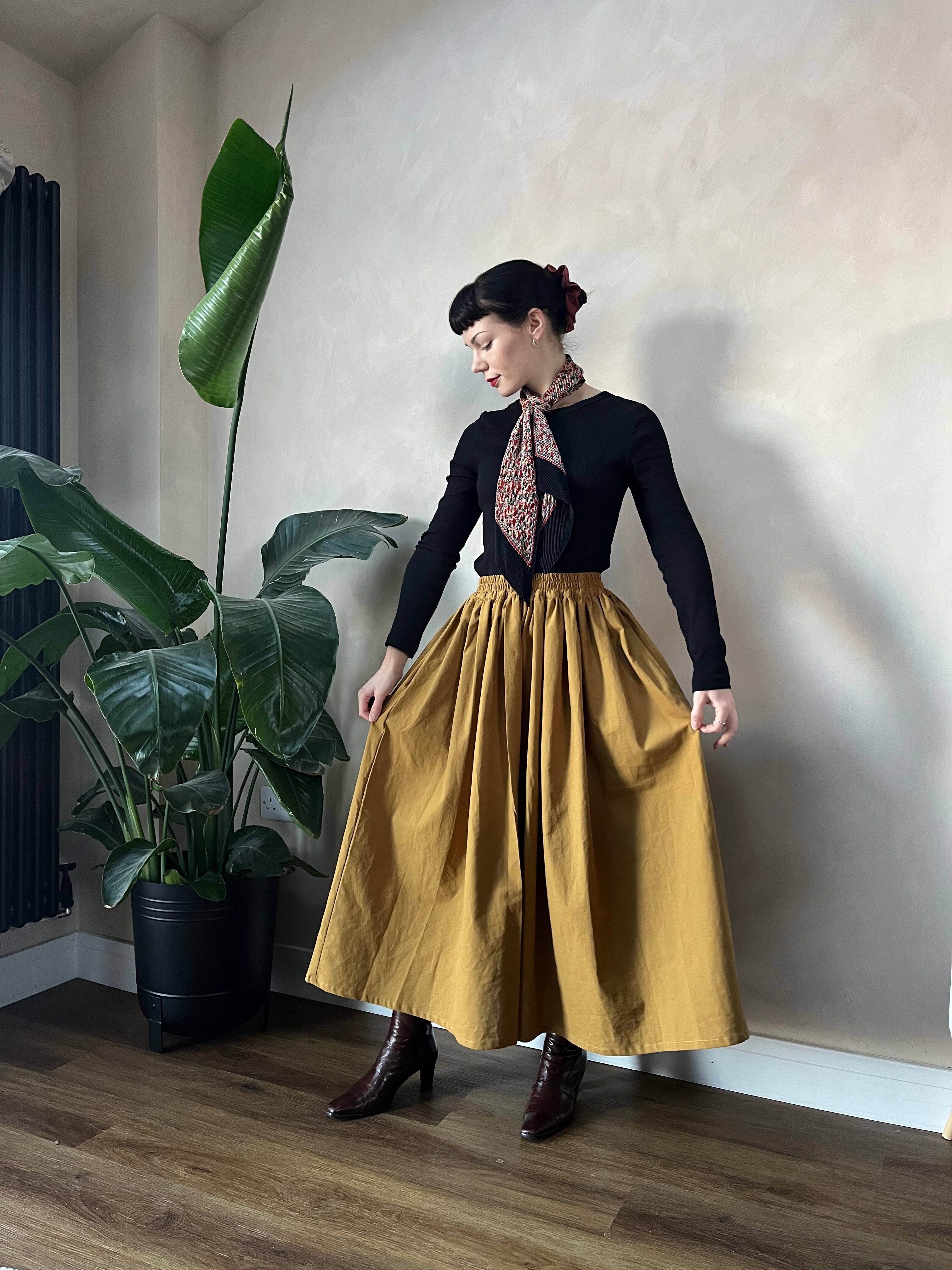 Made To Order - Bloom Midi Skirt in Sustainable Cotton Fabric