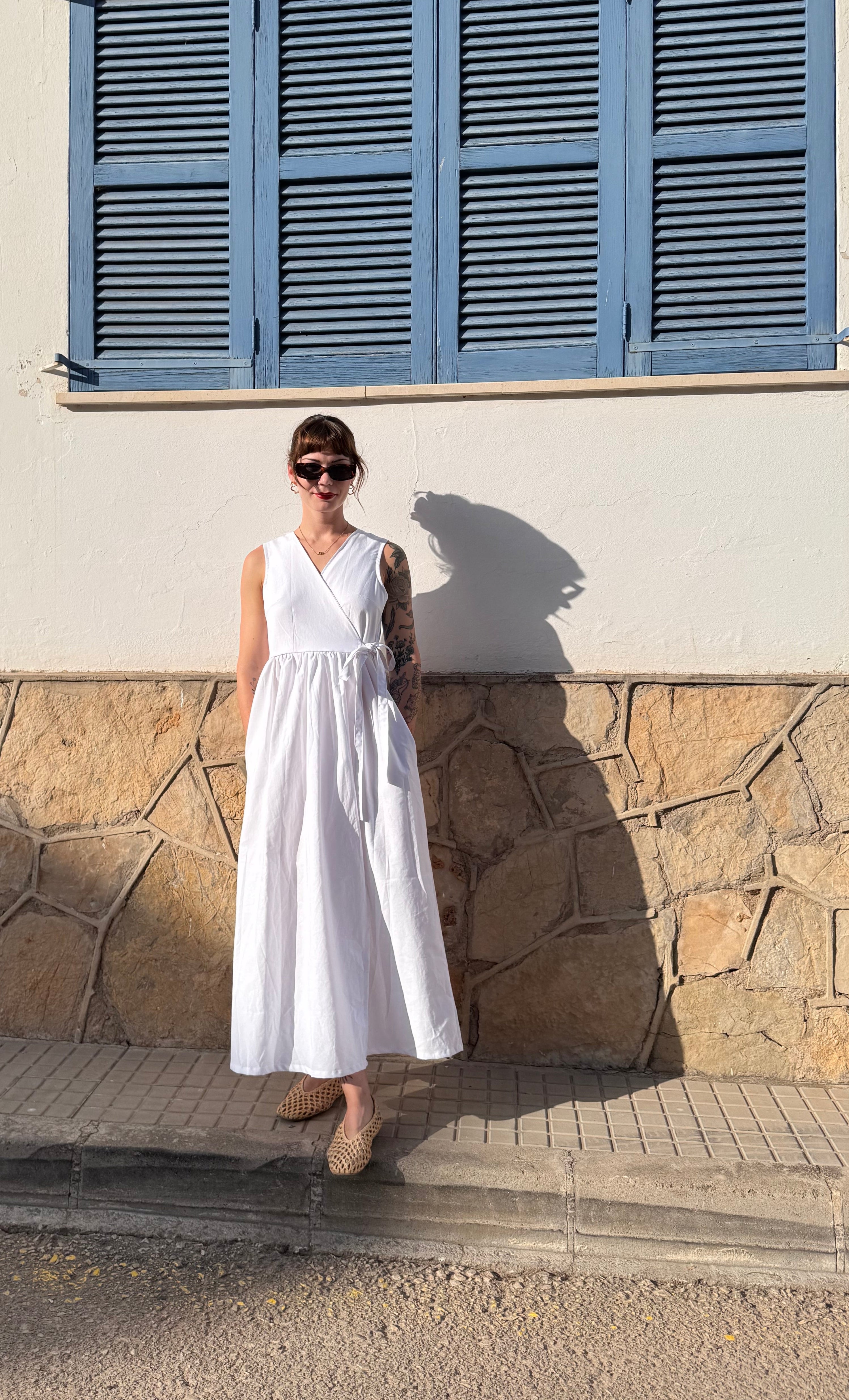 Heather Wrap Dress in Sustainable Cotton