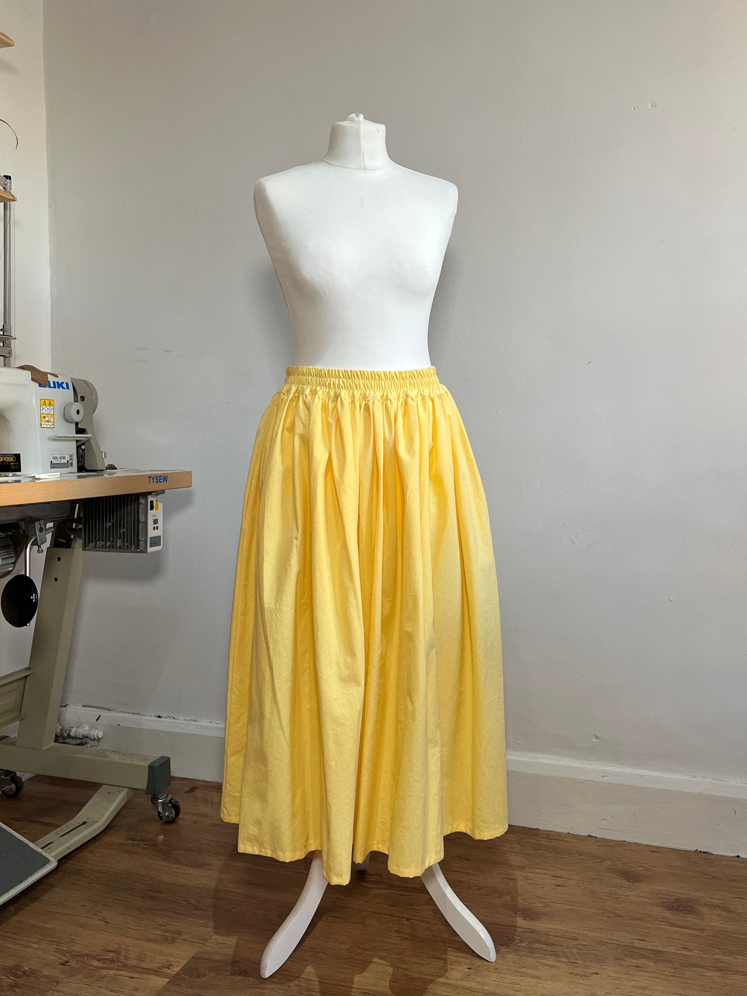 Ready to ship - The Bloom Skirt in Butter Yellow Size 14 - Shorter Length