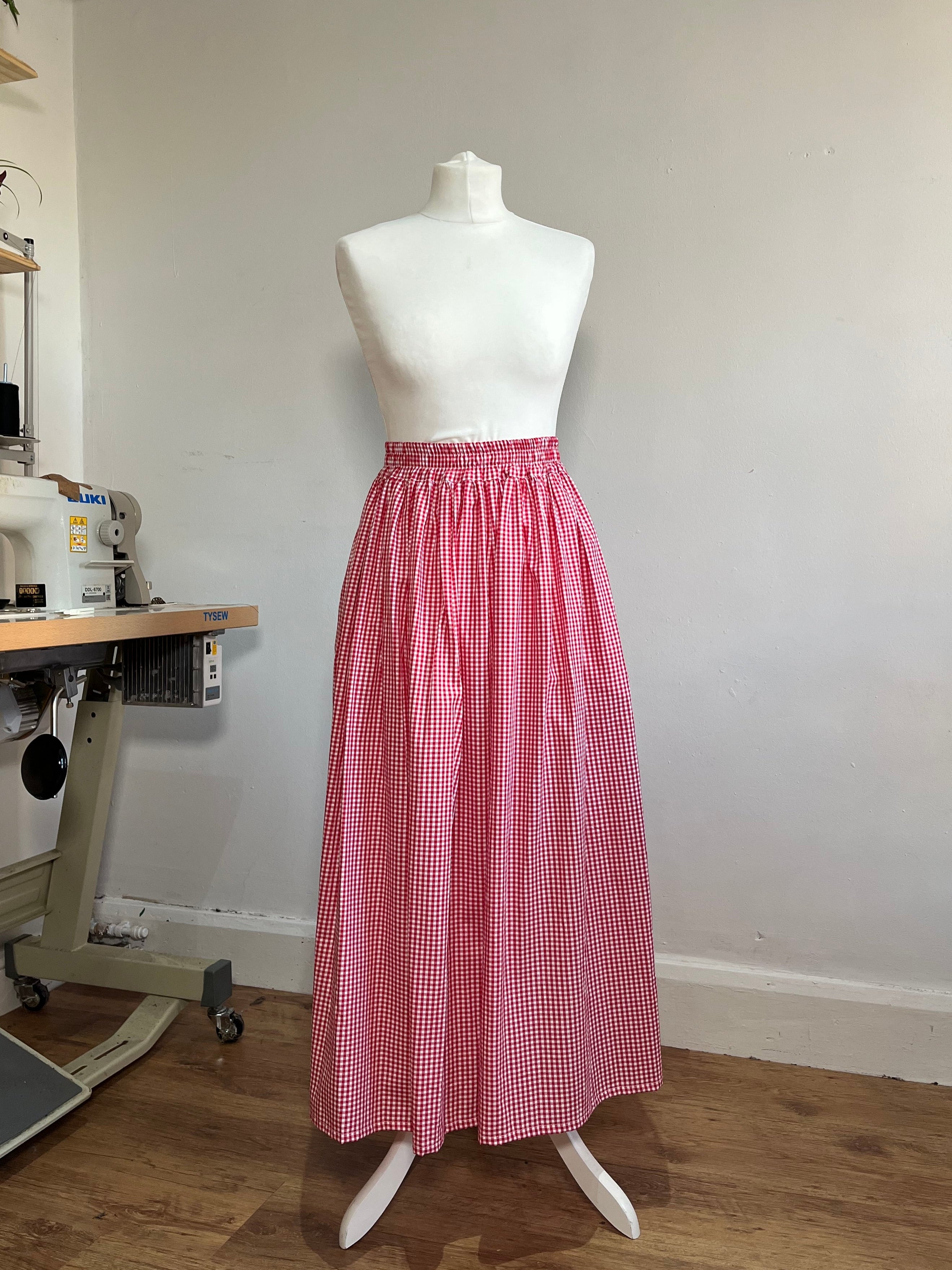 Ready to ship - The Bloom Skirt in Red Gingham Size 6