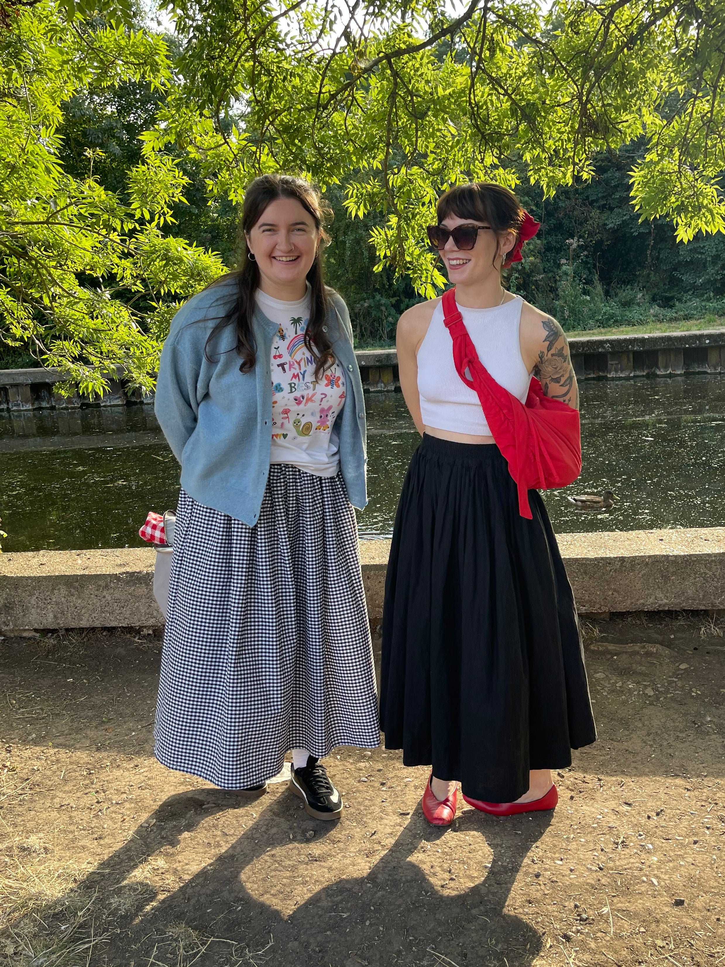 Ready to ship - The Bloom Skirt in Black Gingham Size 12