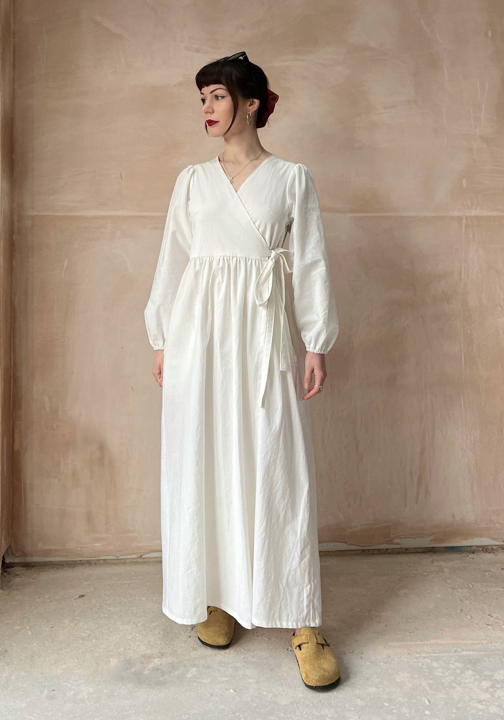 Heather Wrap Dress in Sustainable Cotton