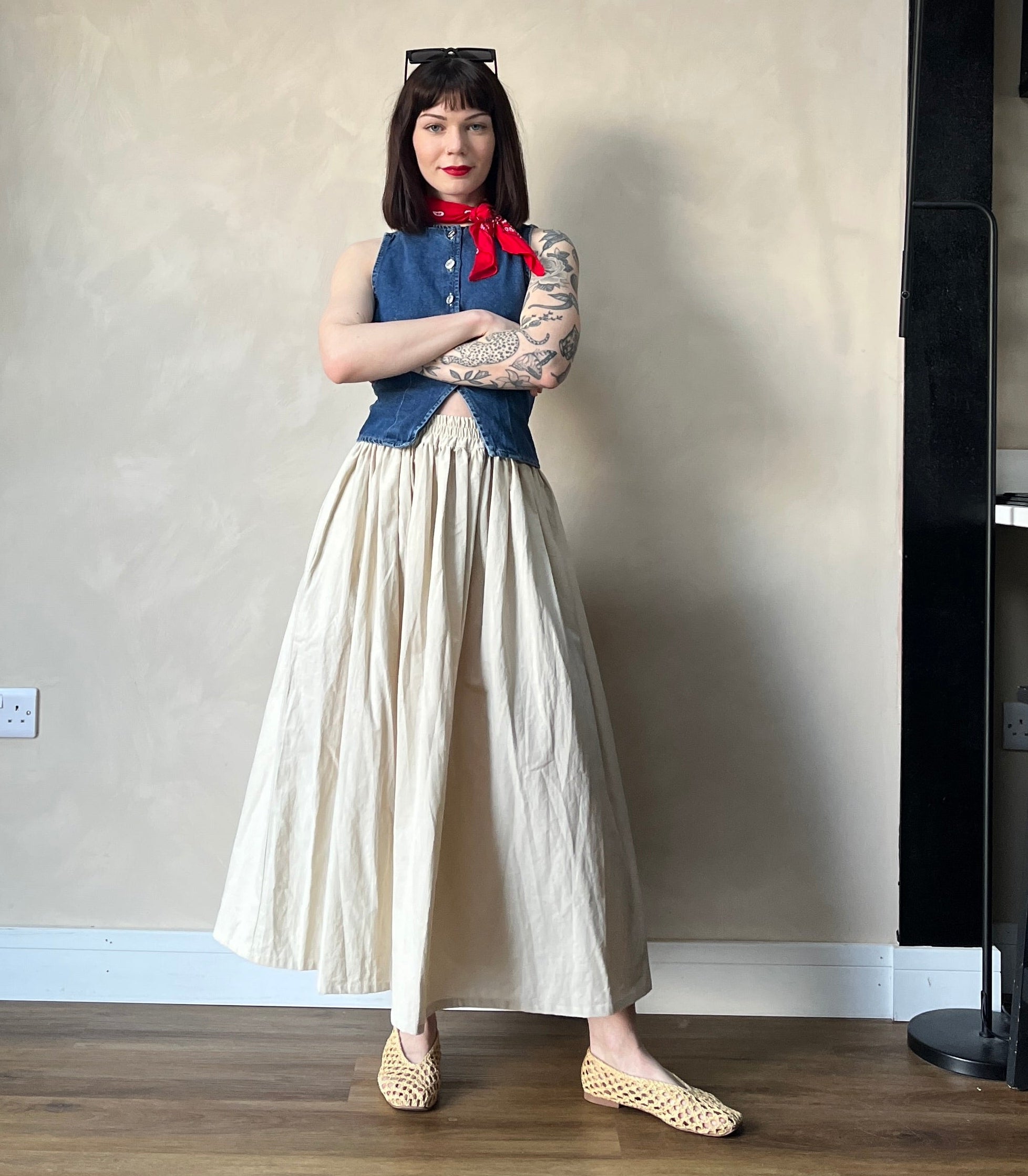 Made To Order - Bloom Midi Skirt in Sustainable Cotton Fabric