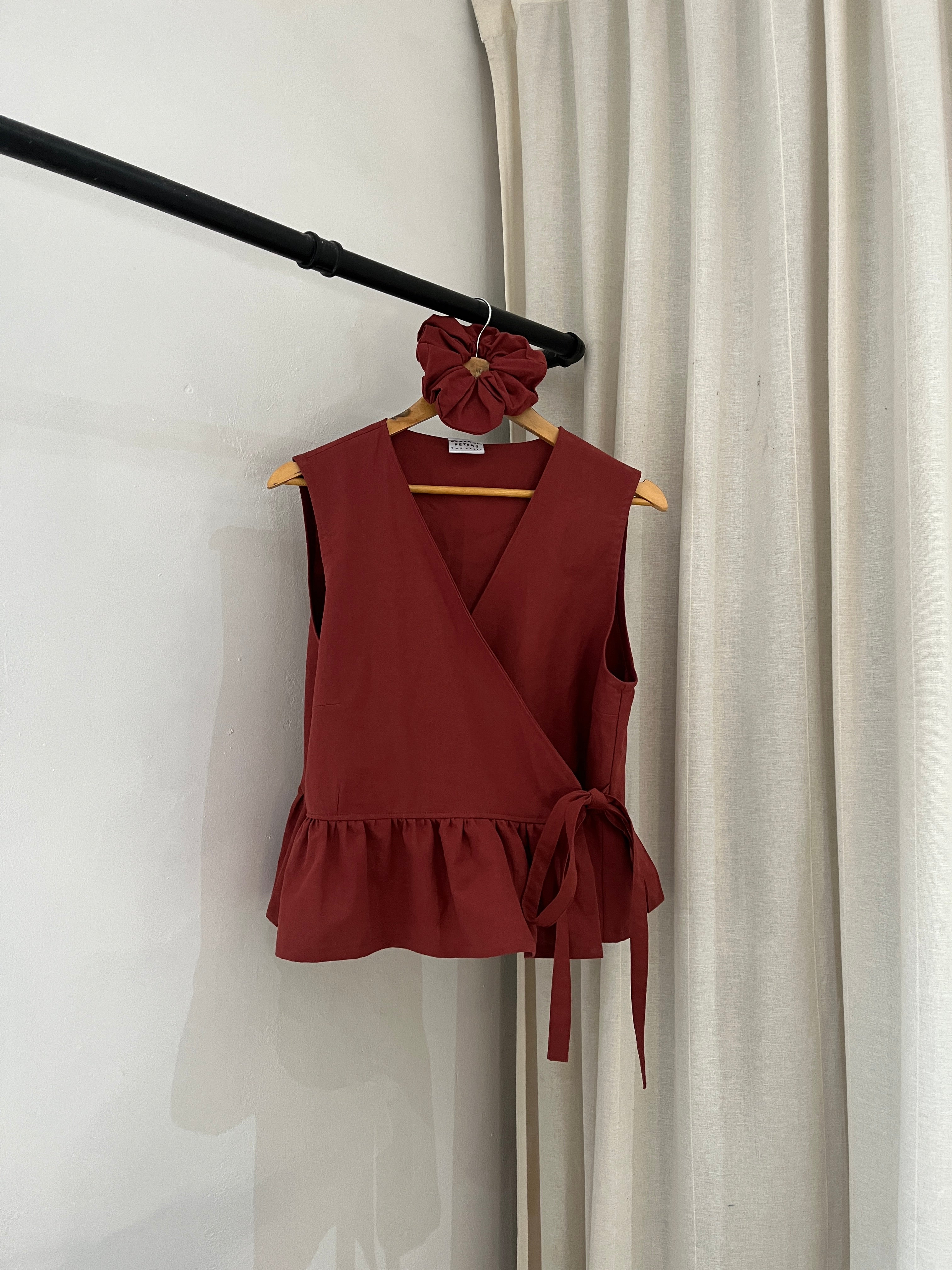 Made To Order - The Heather Wrap Blouse in Sustainable Cotton