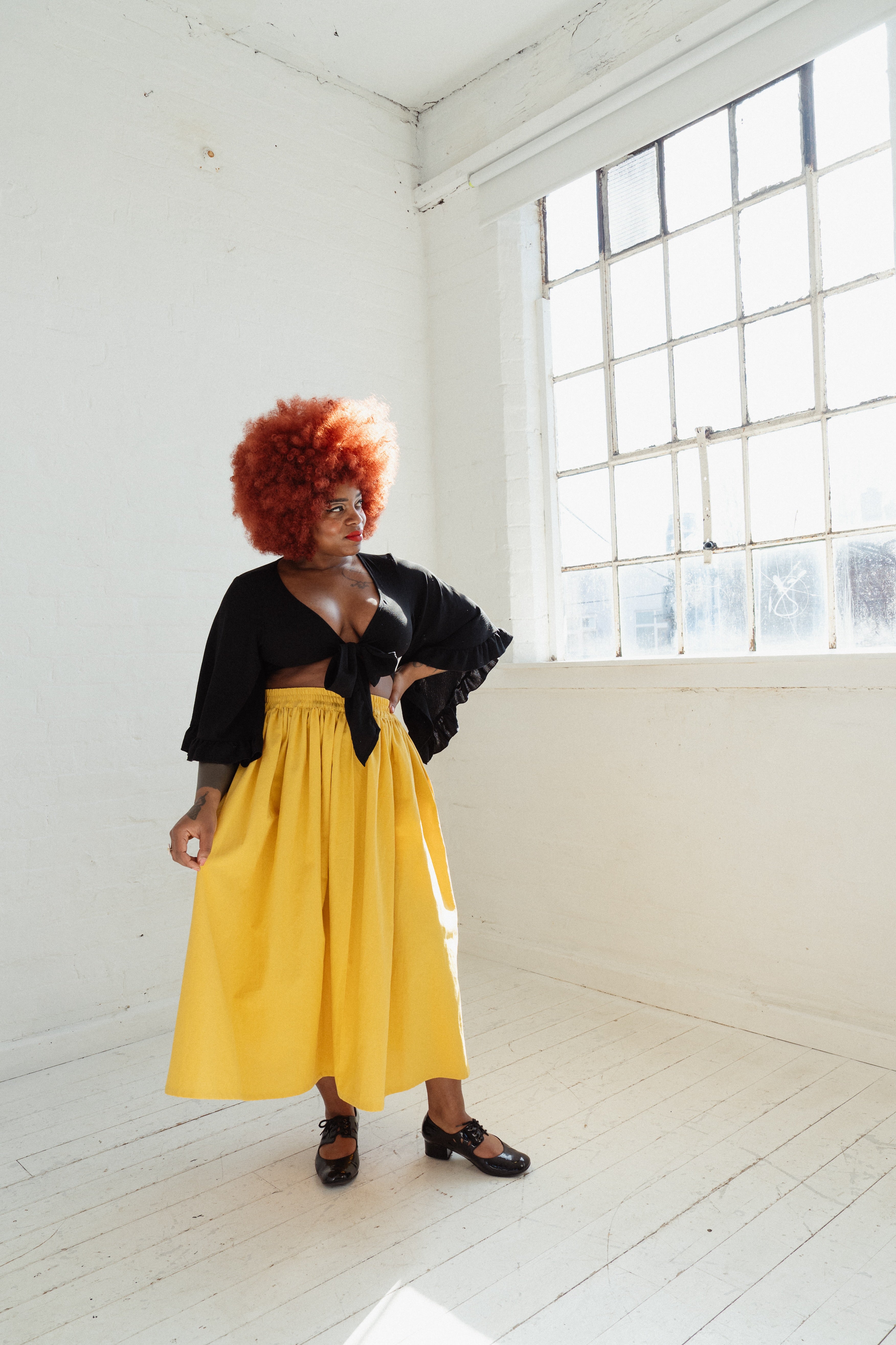 Made To Order - Bloom Midi Skirt in Sustainable Cotton Fabric