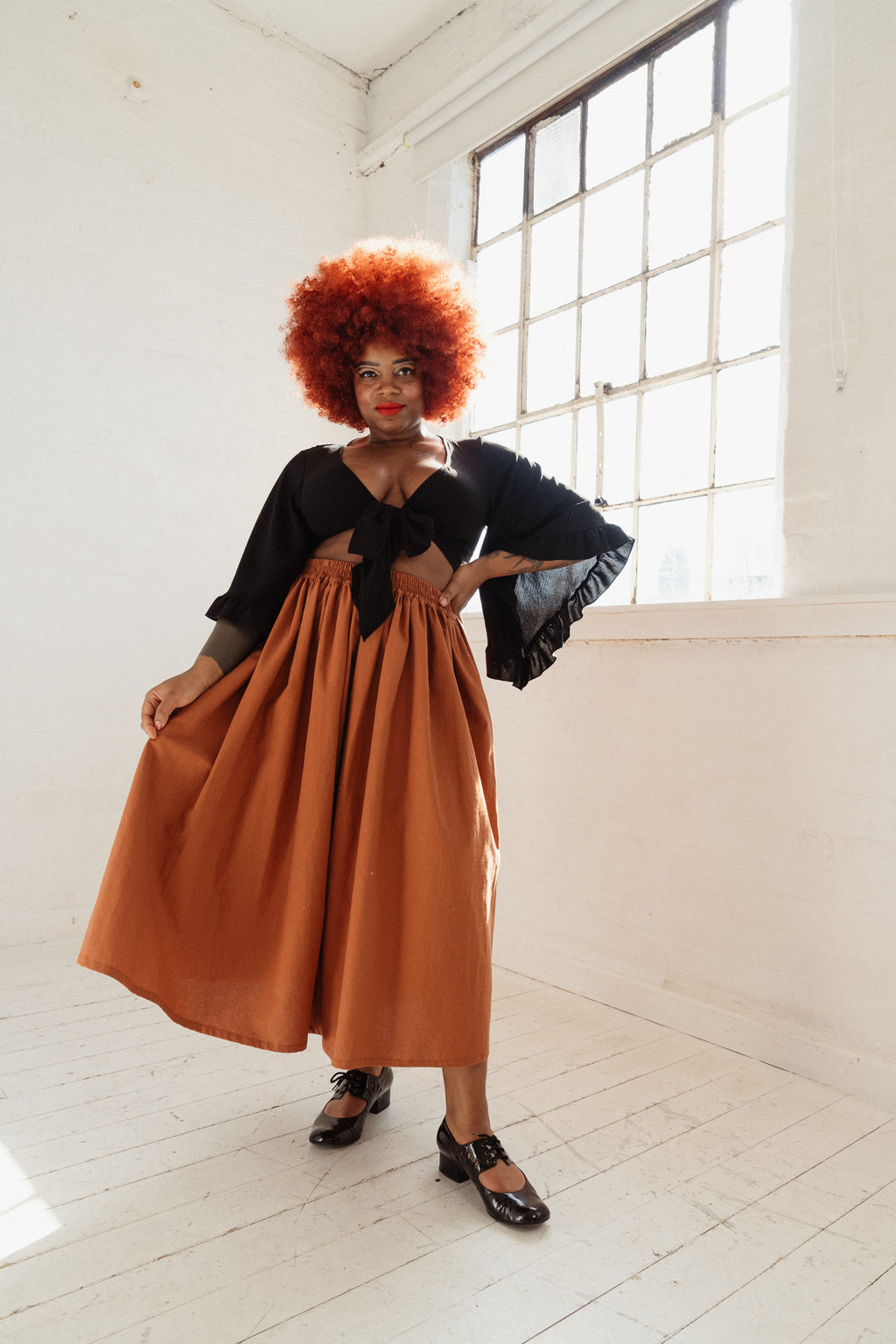 Ready to ship - The Bloom Skirt in Cinnamon Size 16