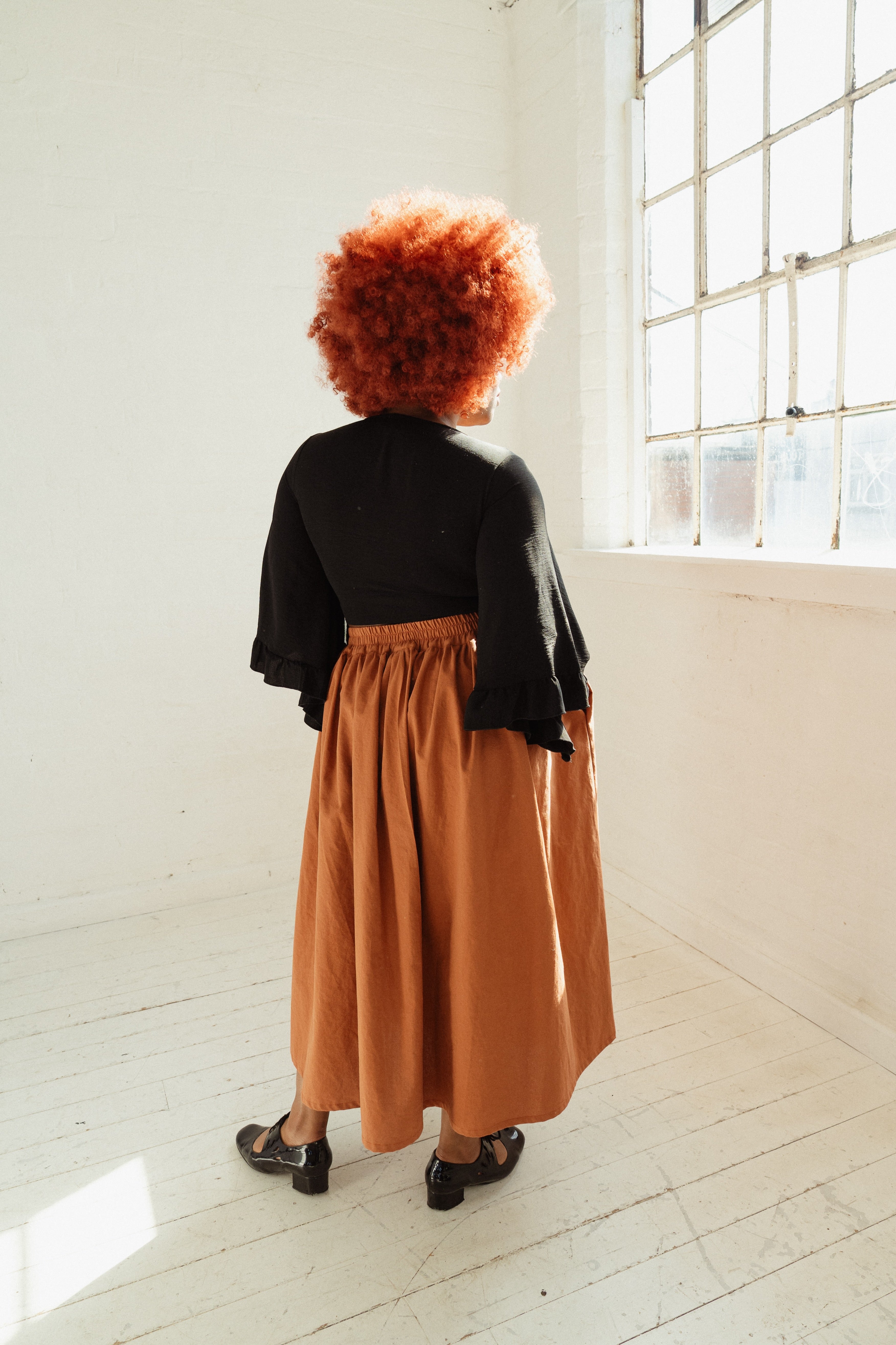 Made To Order - Bloom Midi Skirt in Sustainable Cotton Fabric