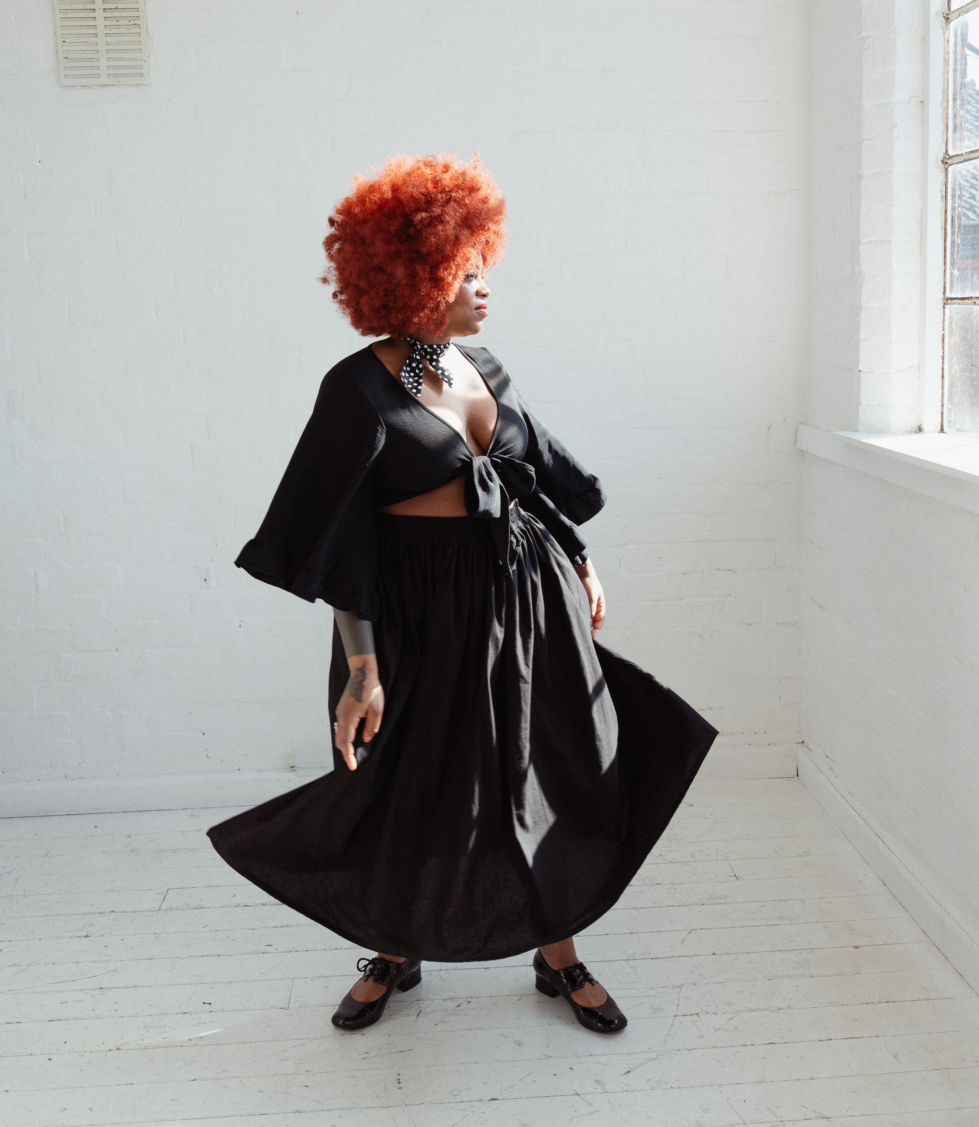 Made To Order - Bloom Midi Skirt in Sustainable Cotton Fabric