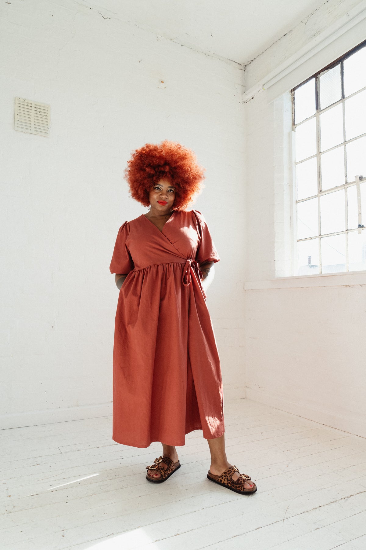 wrap dress cotton Made To Order