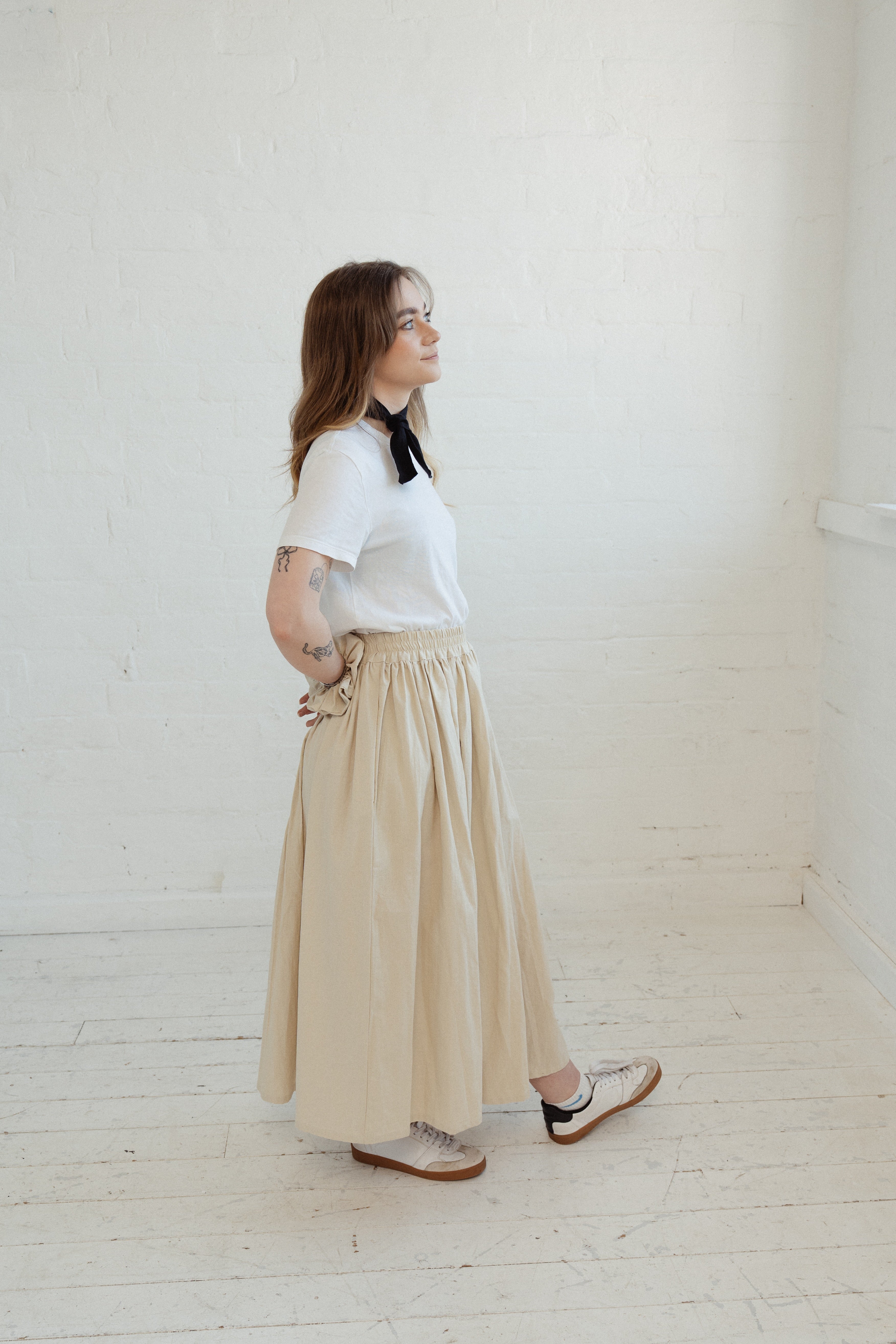 Made To Order - Bloom Midi Skirt in Sustainable Cotton Fabric
