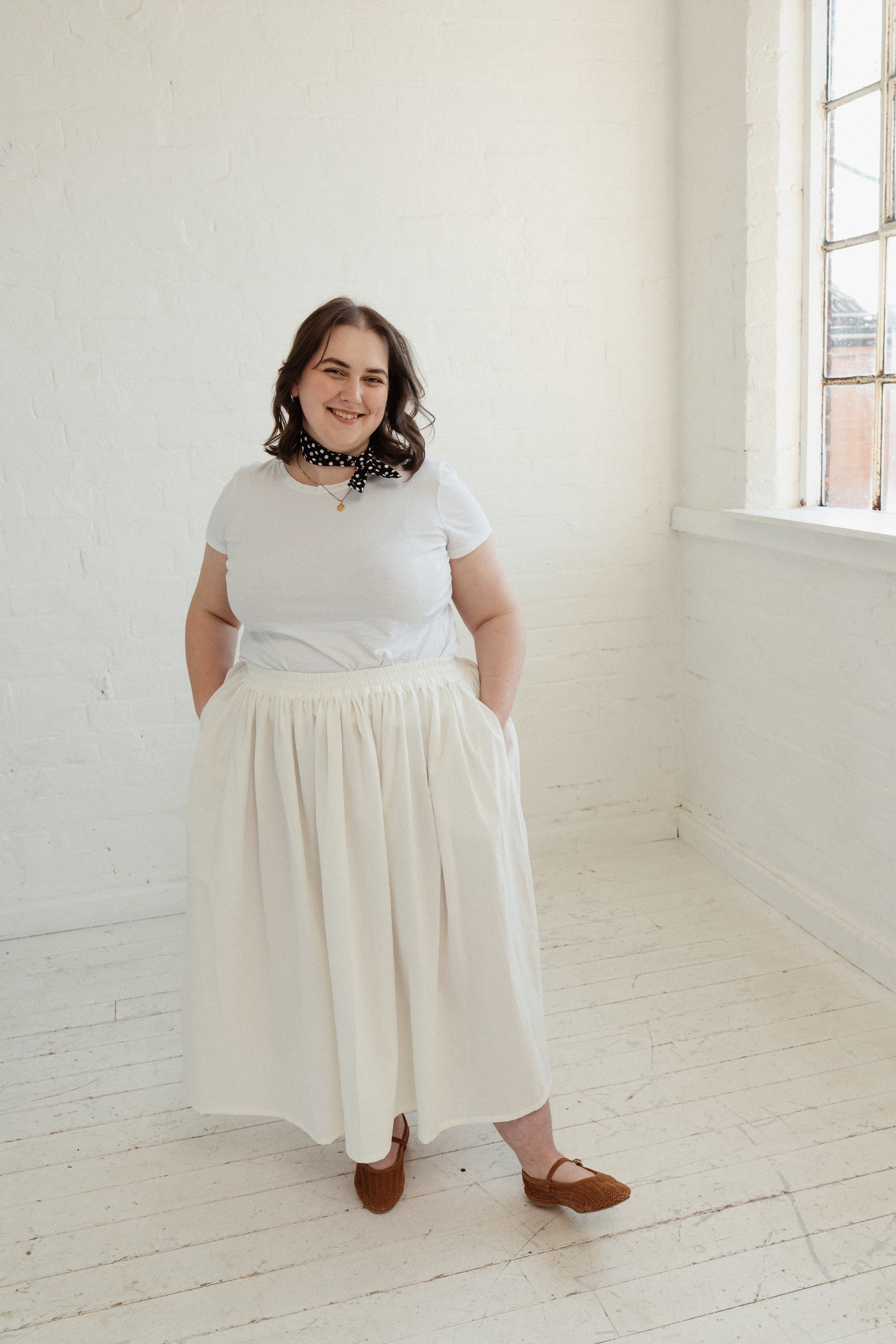 Ready to ship - The Bloom Skirt in Ivory Size 18