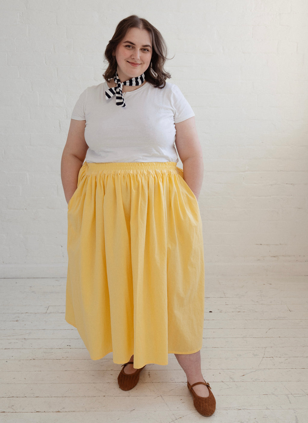 Ready to ship - The Bloom Skirt in Butter Yellow Size 18