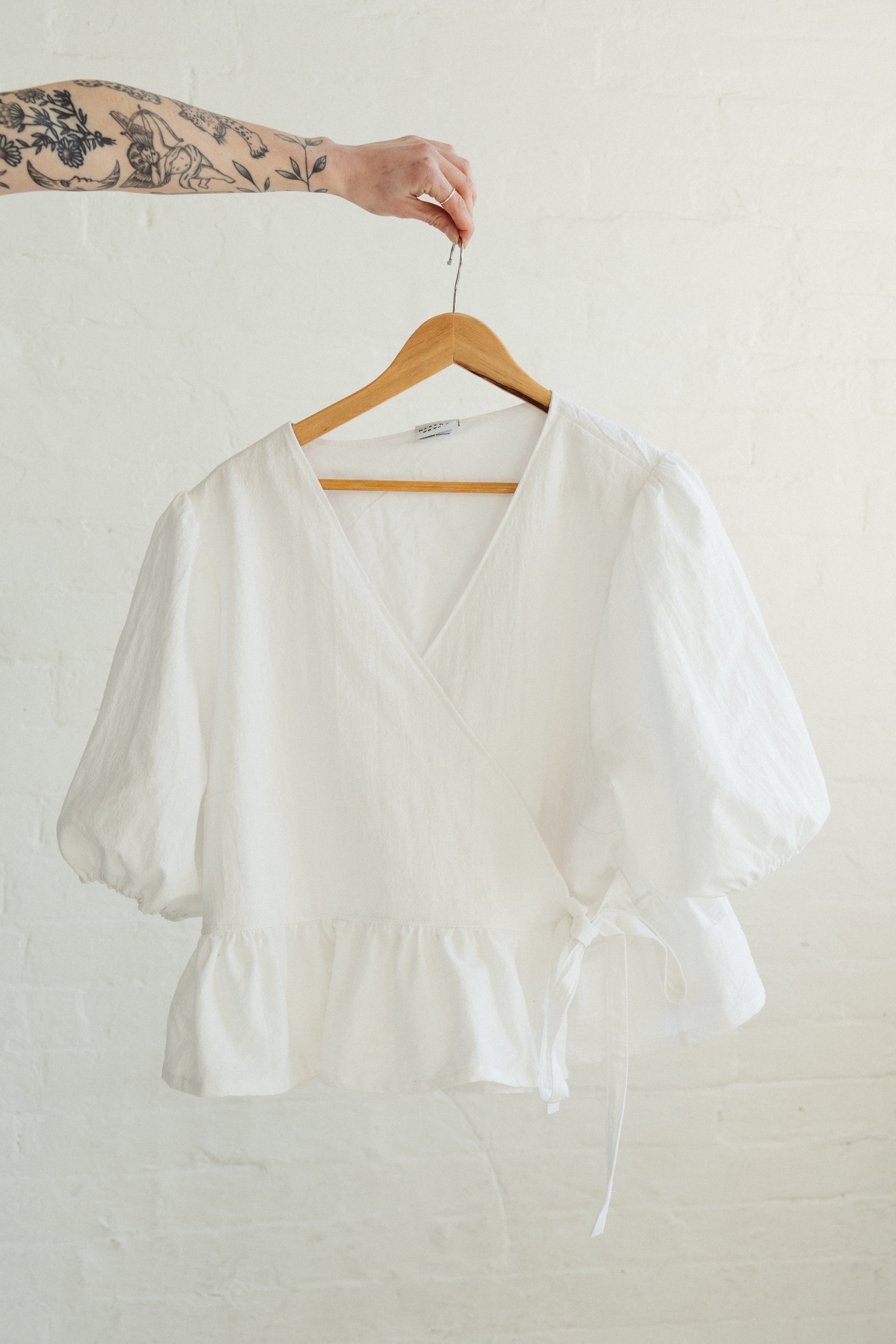 Ready to ship - The Heather Blouse in White Size 22