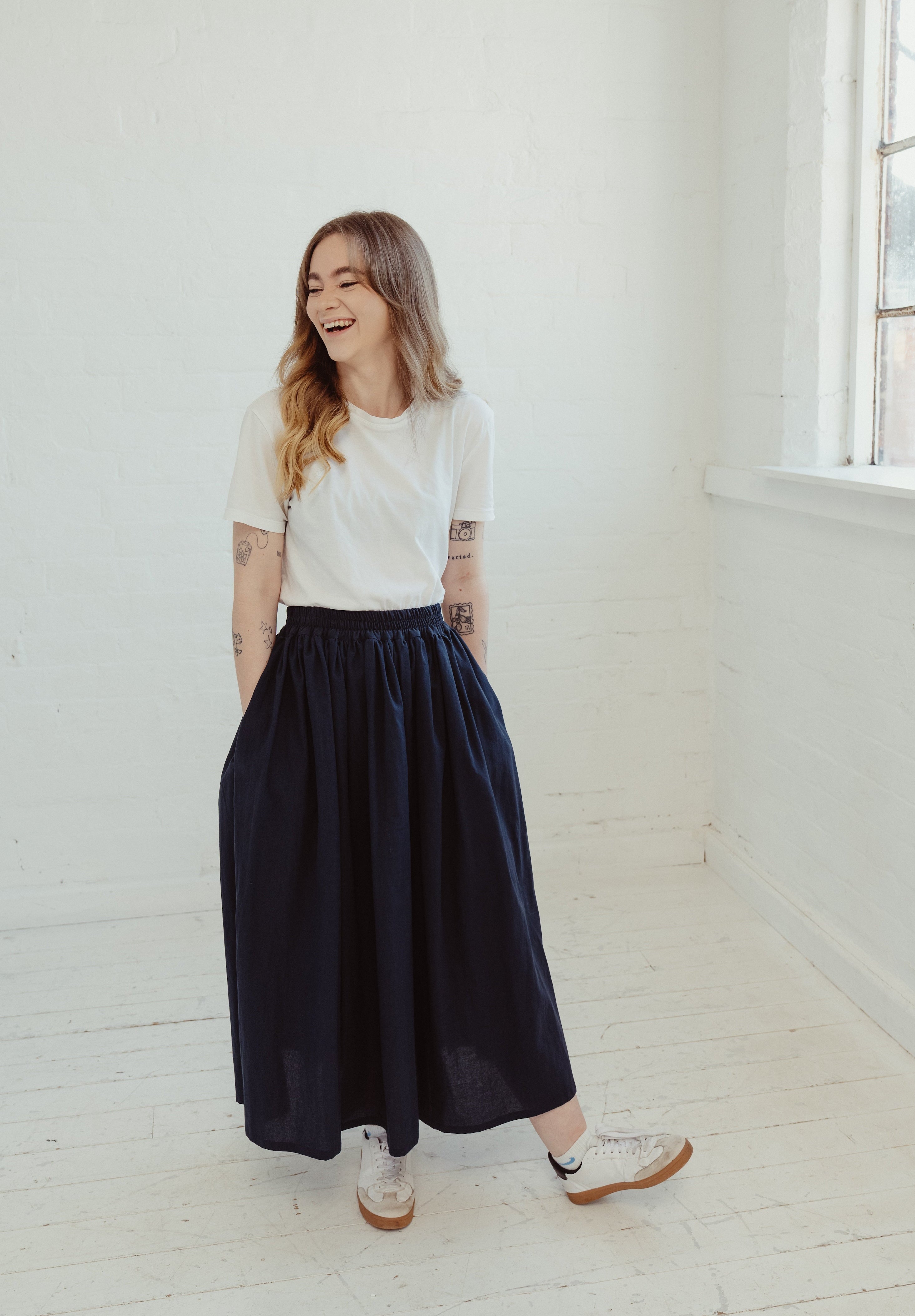 Made To Order - Bloom Midi Skirt in Sustainable Cotton Fabric